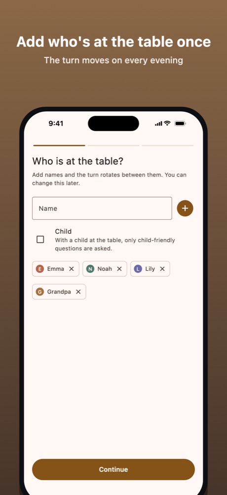 Who is at the table