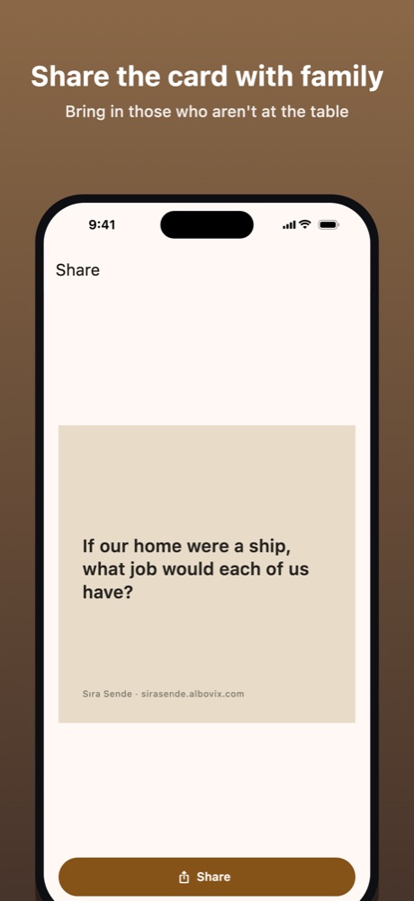 Share the card